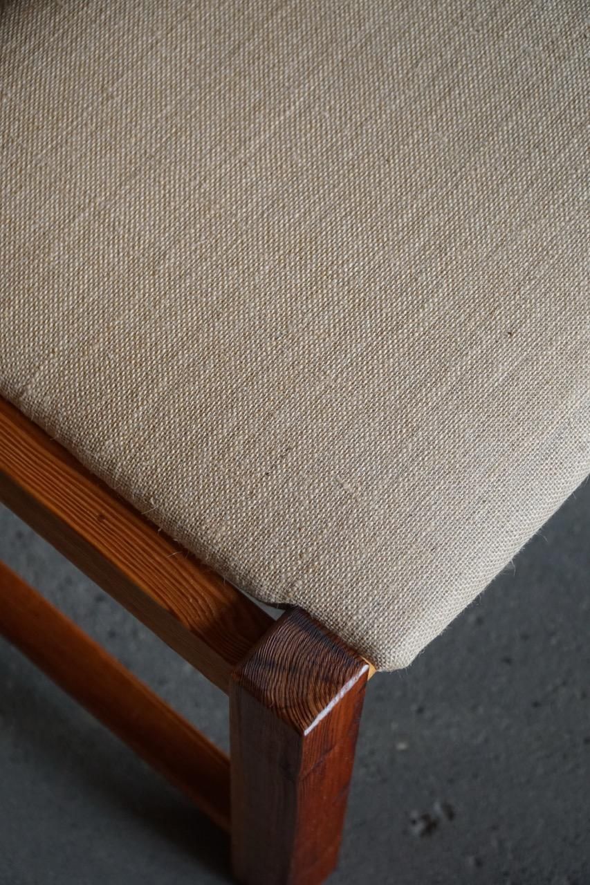 photo for sale Set Of 6 Brutalist Chairs In Pine, Hans Jørgen Frydendal, Danish Modern, 1970s