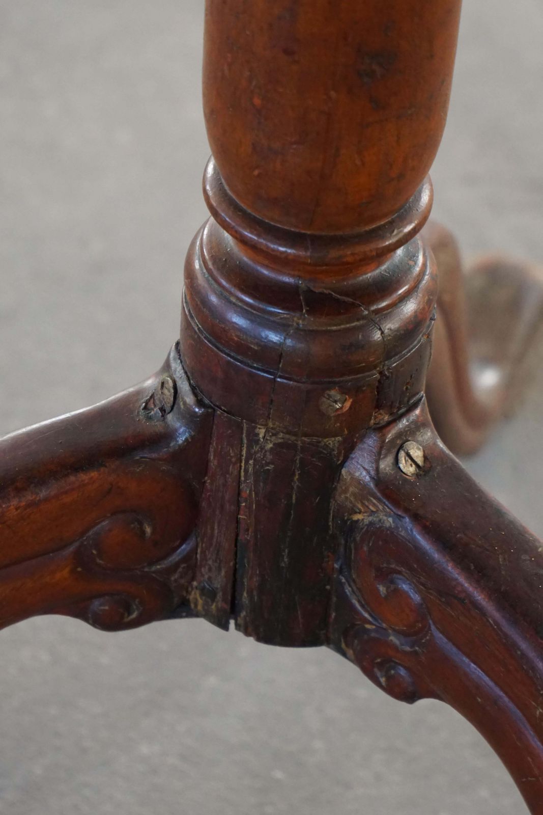 photo for sale Early 19th Century, Swedish Antique Tilt Top Occasional Table In Burl Wood