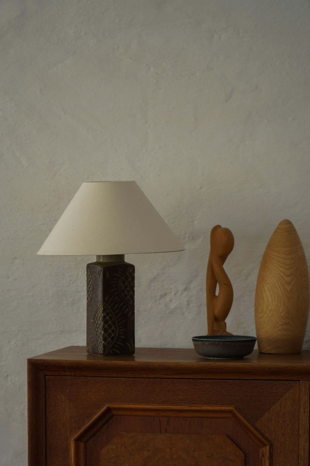 Pair Of Scandinavian Modern Ceramic Table Lamps By Søholm Stentøj, 1970s photo vintage