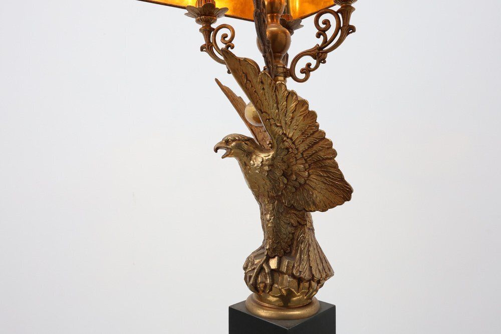 Hollywood Regency Lamp With Eagle By Deknudt, Belgium Ca. 1980 photo 1557.0