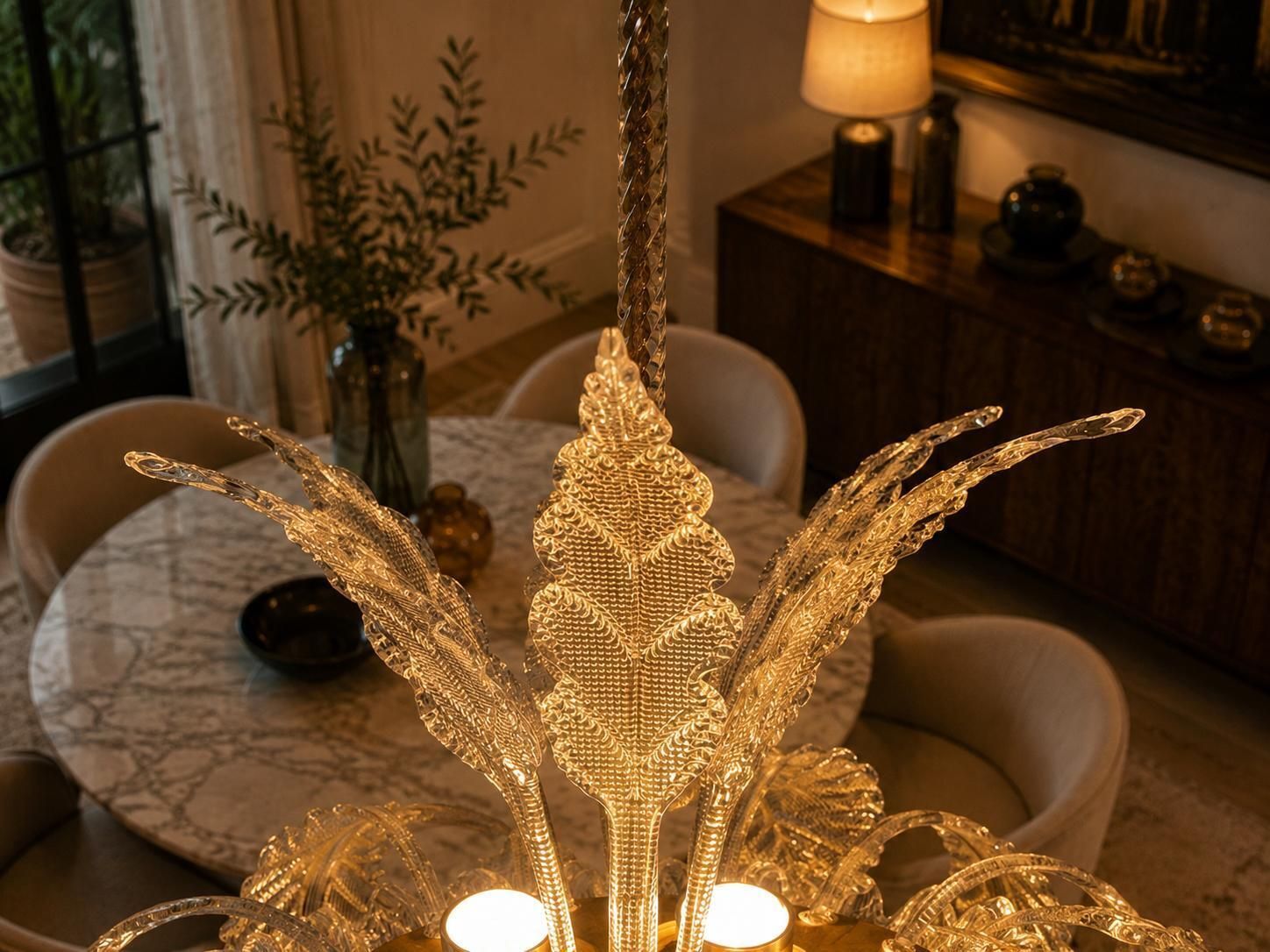2724.0 Murano Chandelier By Barovier, 1940s photo