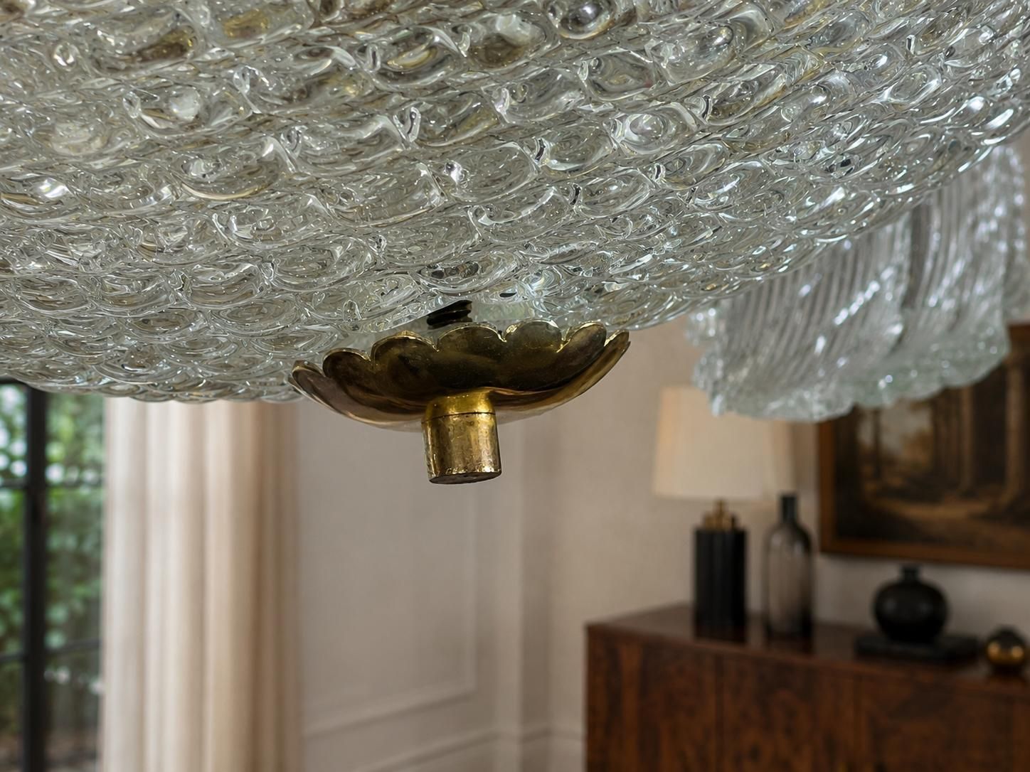 photo vintage Murano Chandelier By Barovier, 1940s