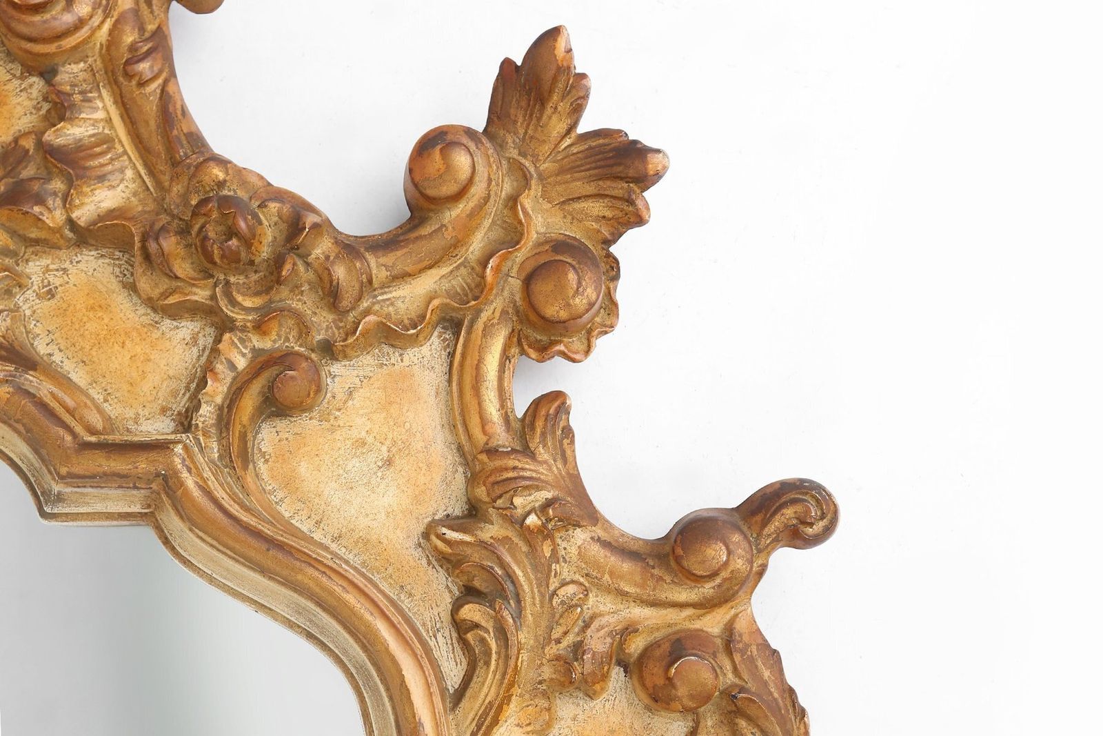Large Rococo Gilted Mirror In Resin, Belgium, 1950s photo vinterior