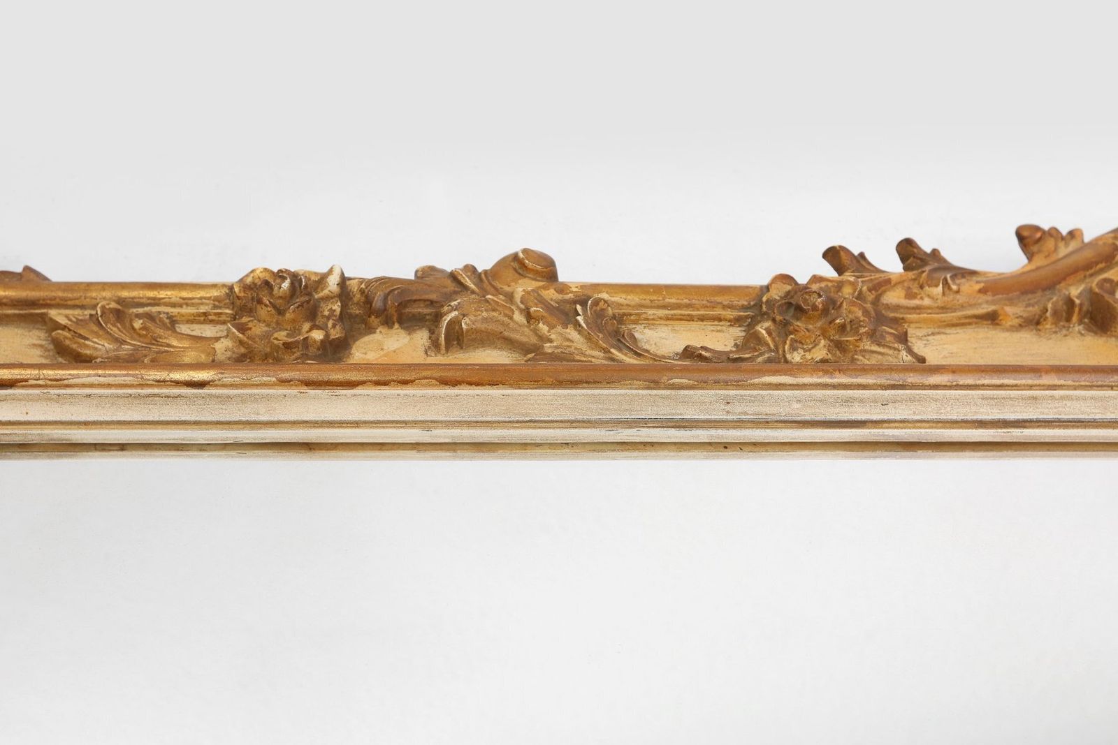 photo for sale Large Rococo Gilted Mirror In Resin, Belgium, 1950s