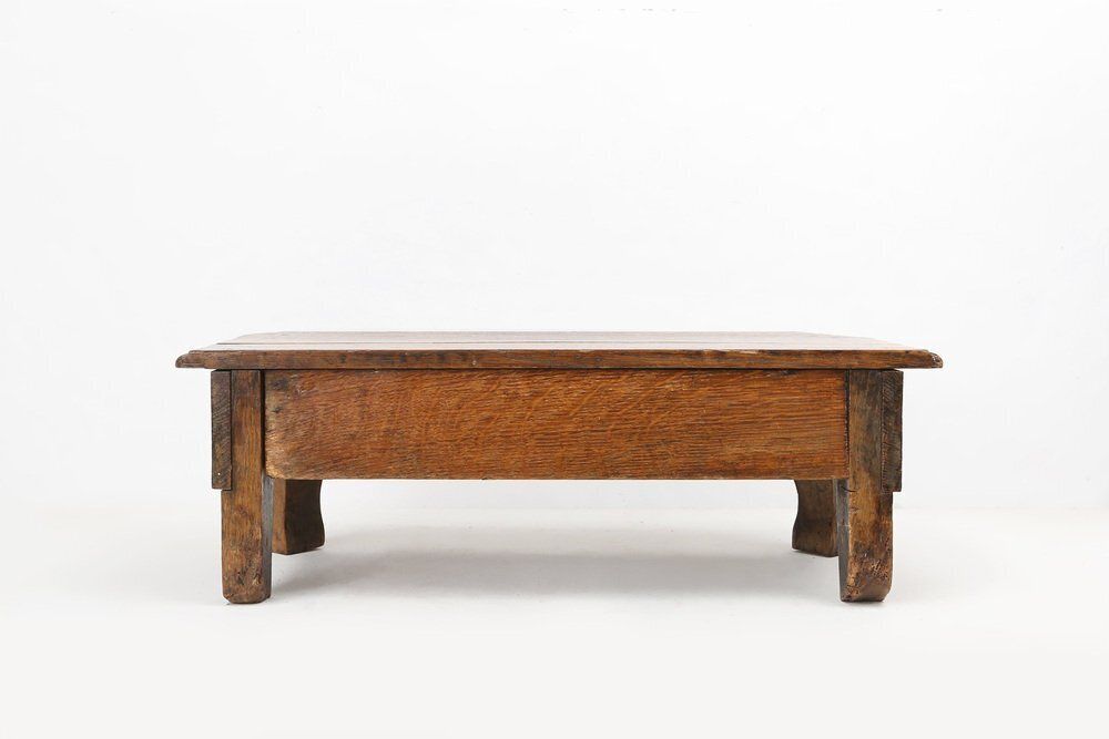 photo for sale Rustic Low Church Stool In Oak, France, 1900