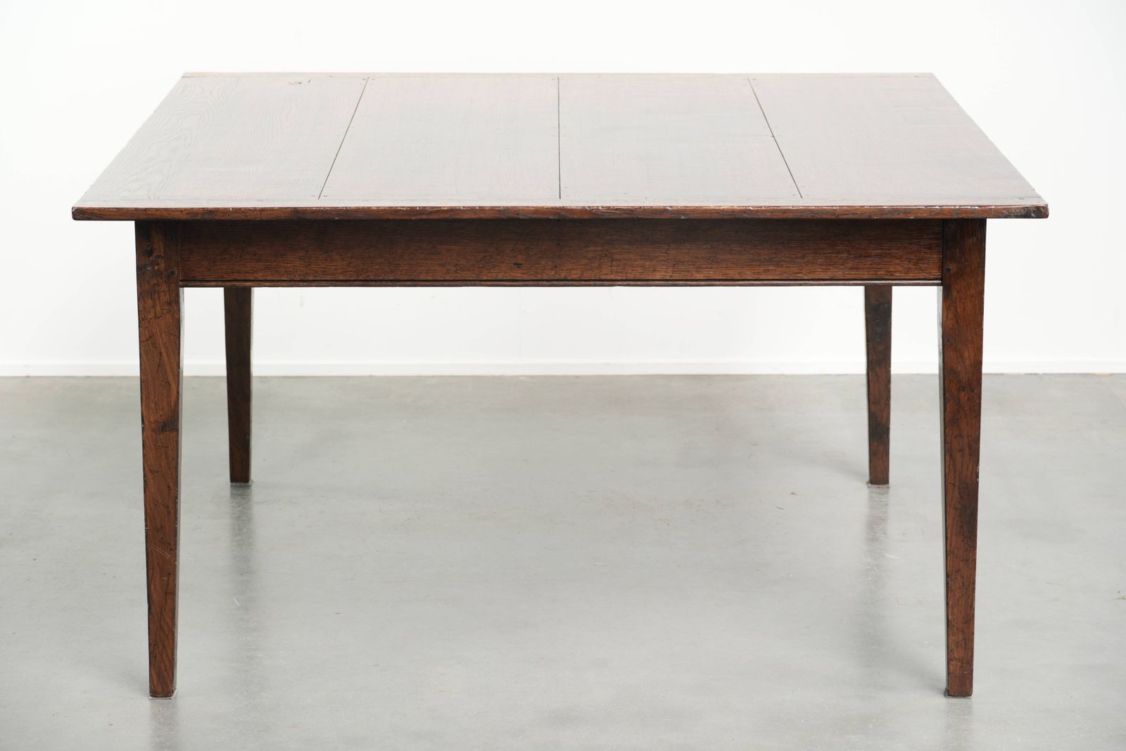 Old Square Oak Dining Table From The Mid 20th Century With 2 Drawers And Beautiful Colors. photo 1631.0