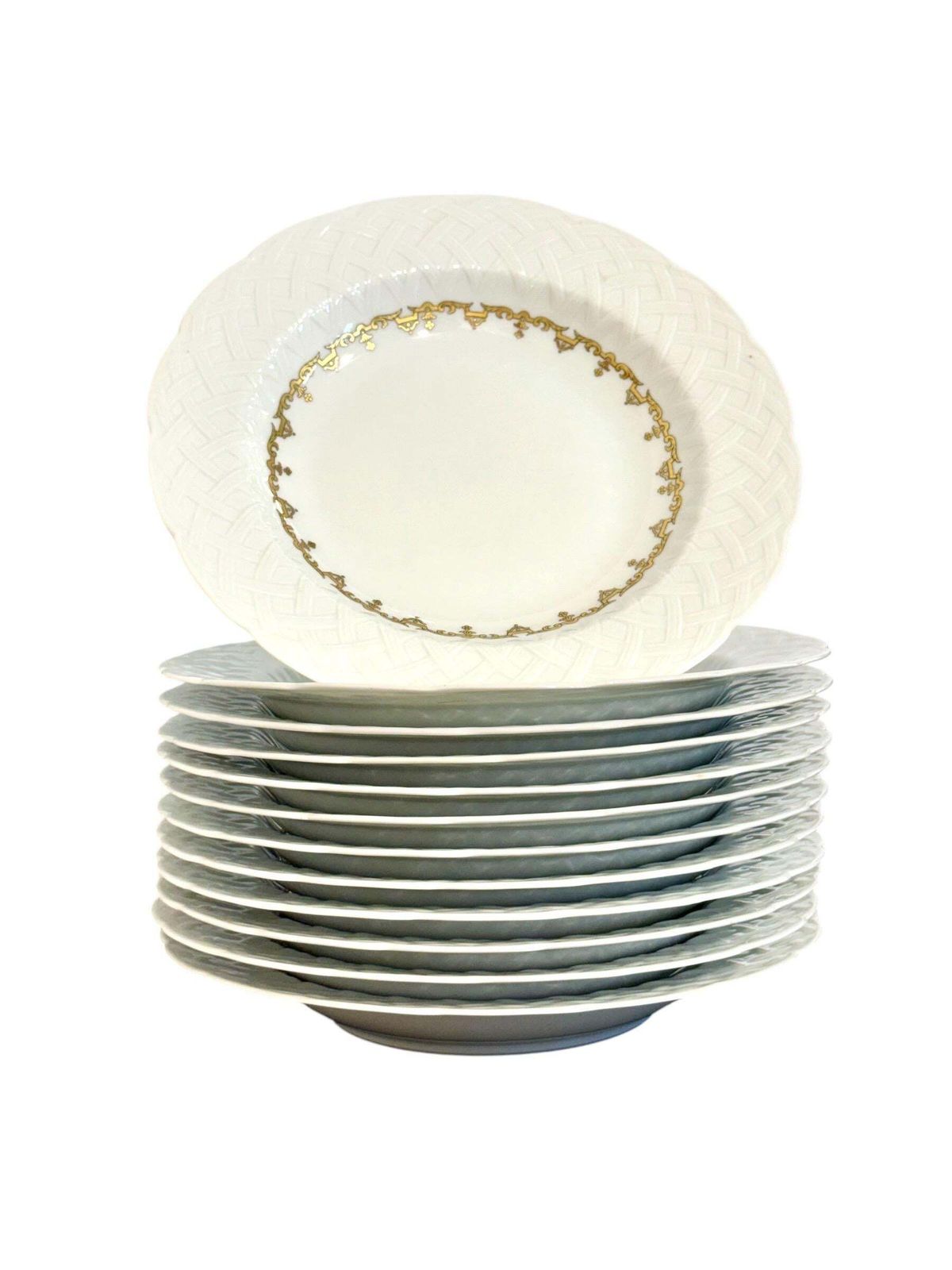 52 Piece Bernardaud Limoges “Rimbaud” Gilt Fine Porcelain Service photo Home Decor