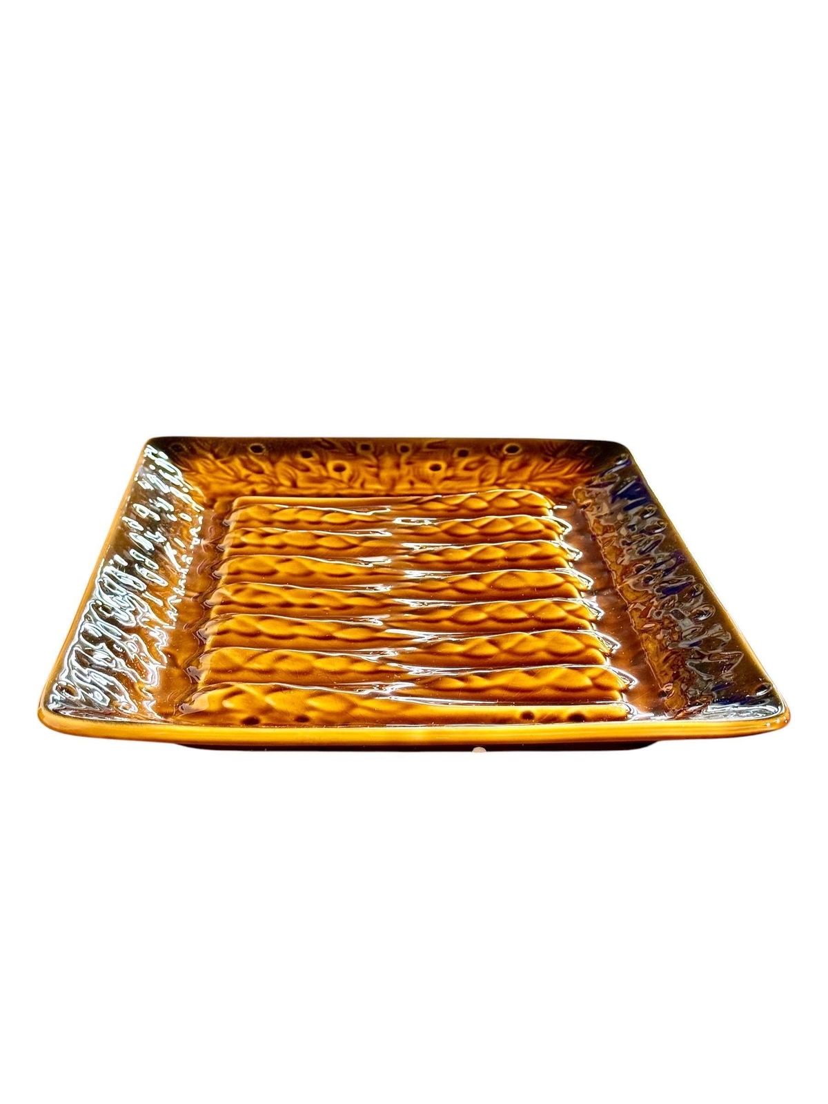 20th Century Sarreguemines Majolica Asparagus Service Set photo vinterior