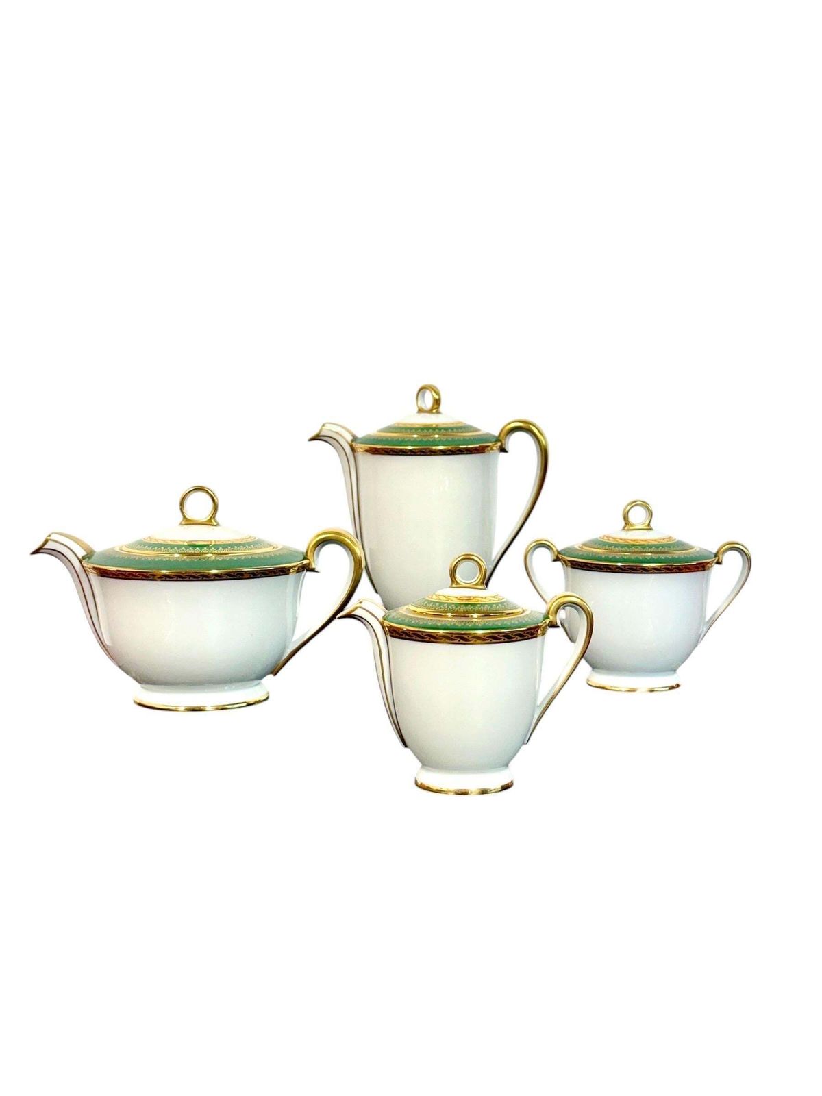 photo vinterior Art Deco Limoges "Unic" Porcelain Tea & Coffee Service, 44 Pieces