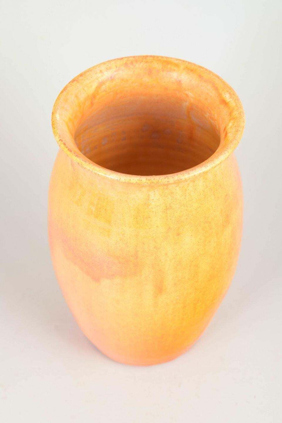 Kähler, Denmark. Ceramic Vase With Glaze In Yellow And Orange Tones. 1930s photo furniture