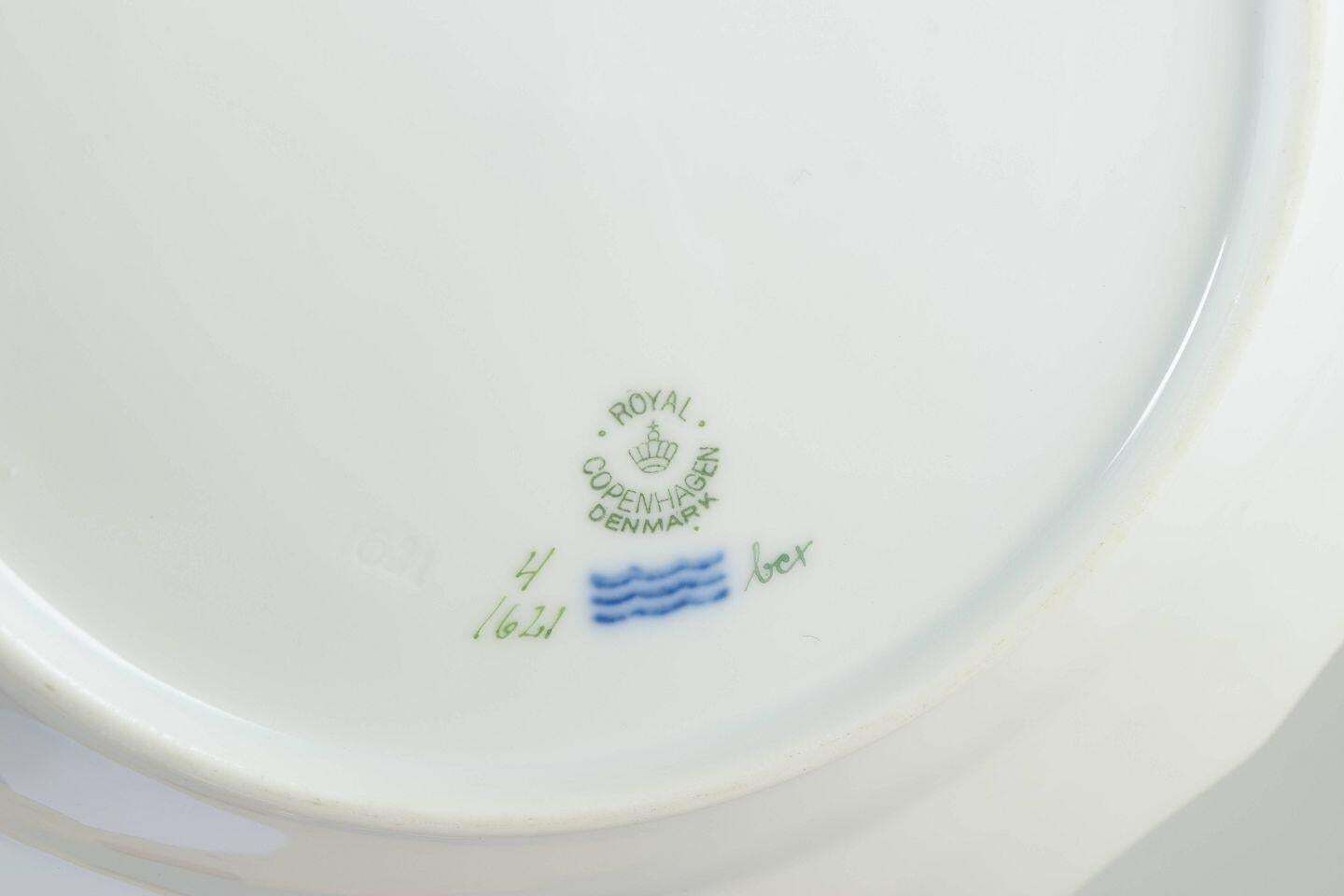 Royal Copenhagen Saxon Flower. Set van vier dinerborden in porselein. Jaren 1960 photo Woonaccessoires
