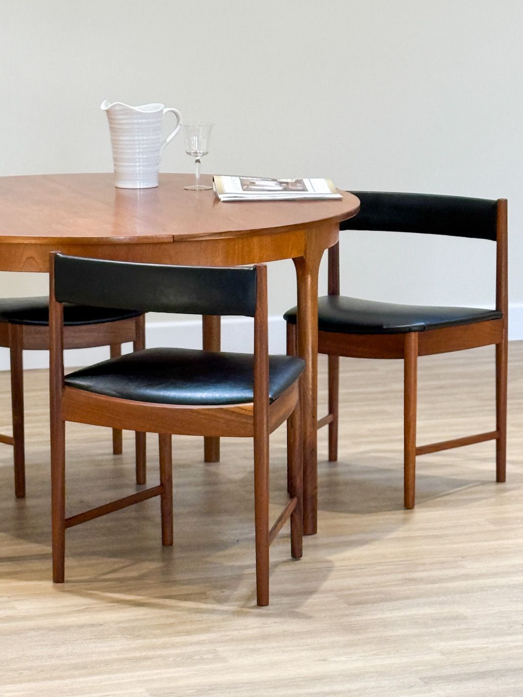 McIntosh Dunvegan Teak Dining Set – Round Extending Table & 4 Chairs (1960s Scotland) photo for sale