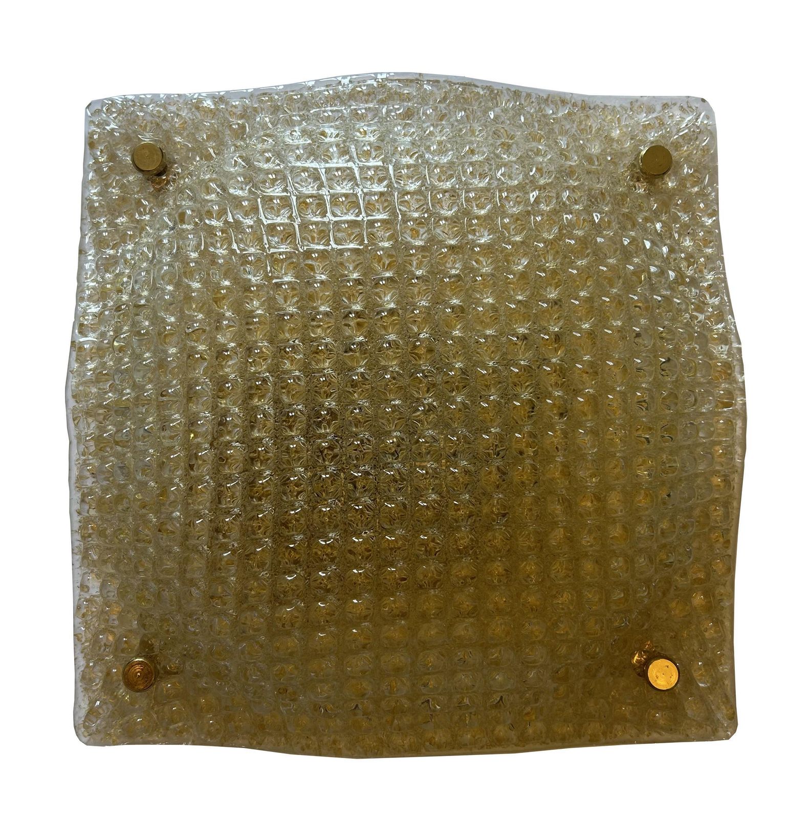 Golden Sunset, Pair Of Gorgeous Murano Ceiling Lights, 1980's photo for sale
