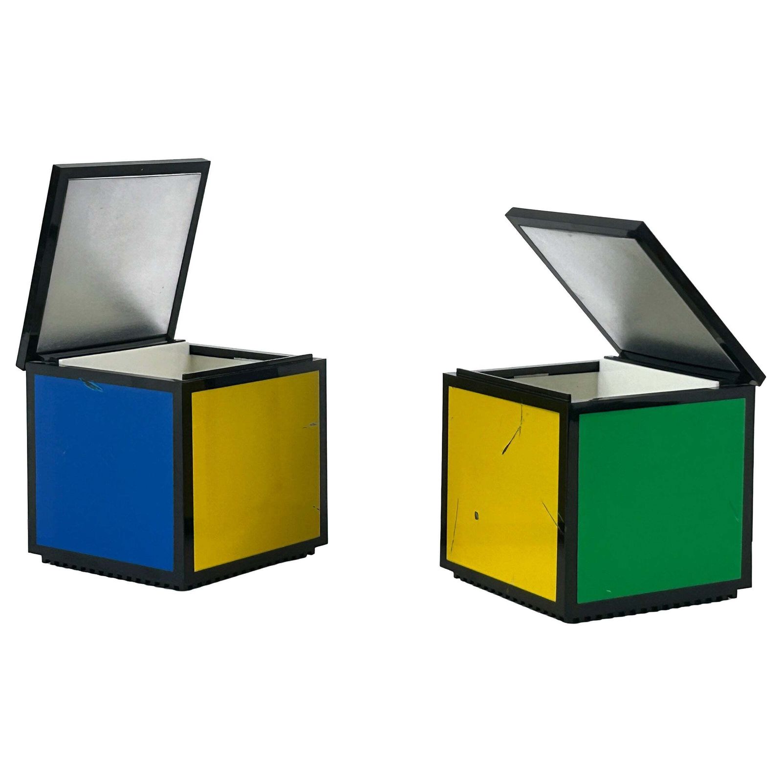Early Pentacolore Cuboluce Table Lamps By Franco Bettonica & Mario Melocchi 1972