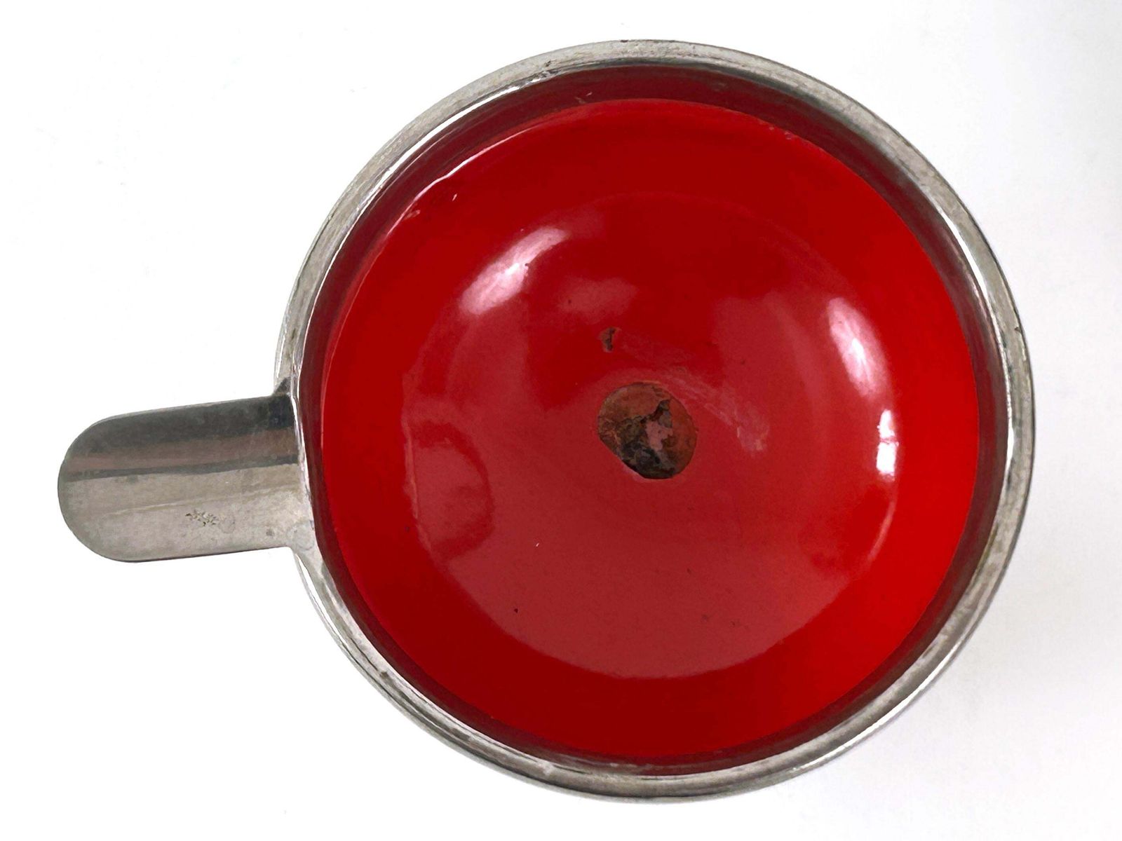 photo vinterior Rare & Lovely Mid Century Modern Small Enameled Ashtray Set Of Six Germany 1960s