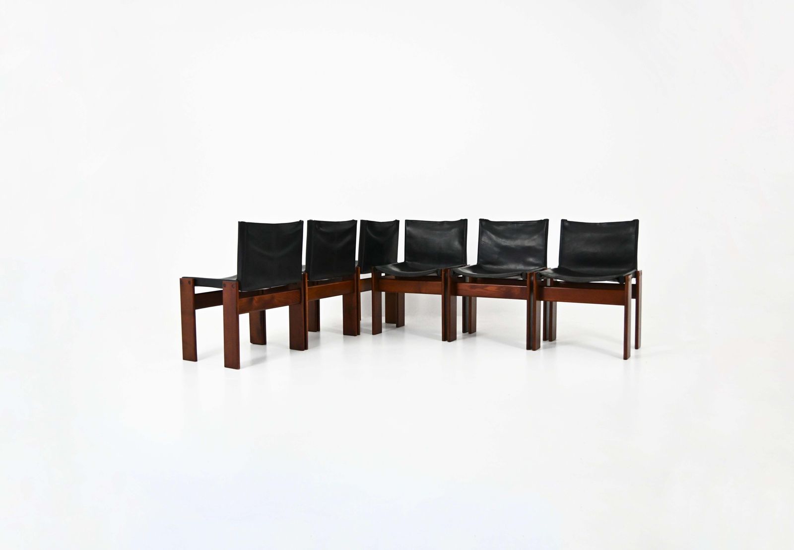 Monk Dining Chairs By Afra & Tobia Scarpa For Molteni, 1970s, Set Of 6 photo furniture