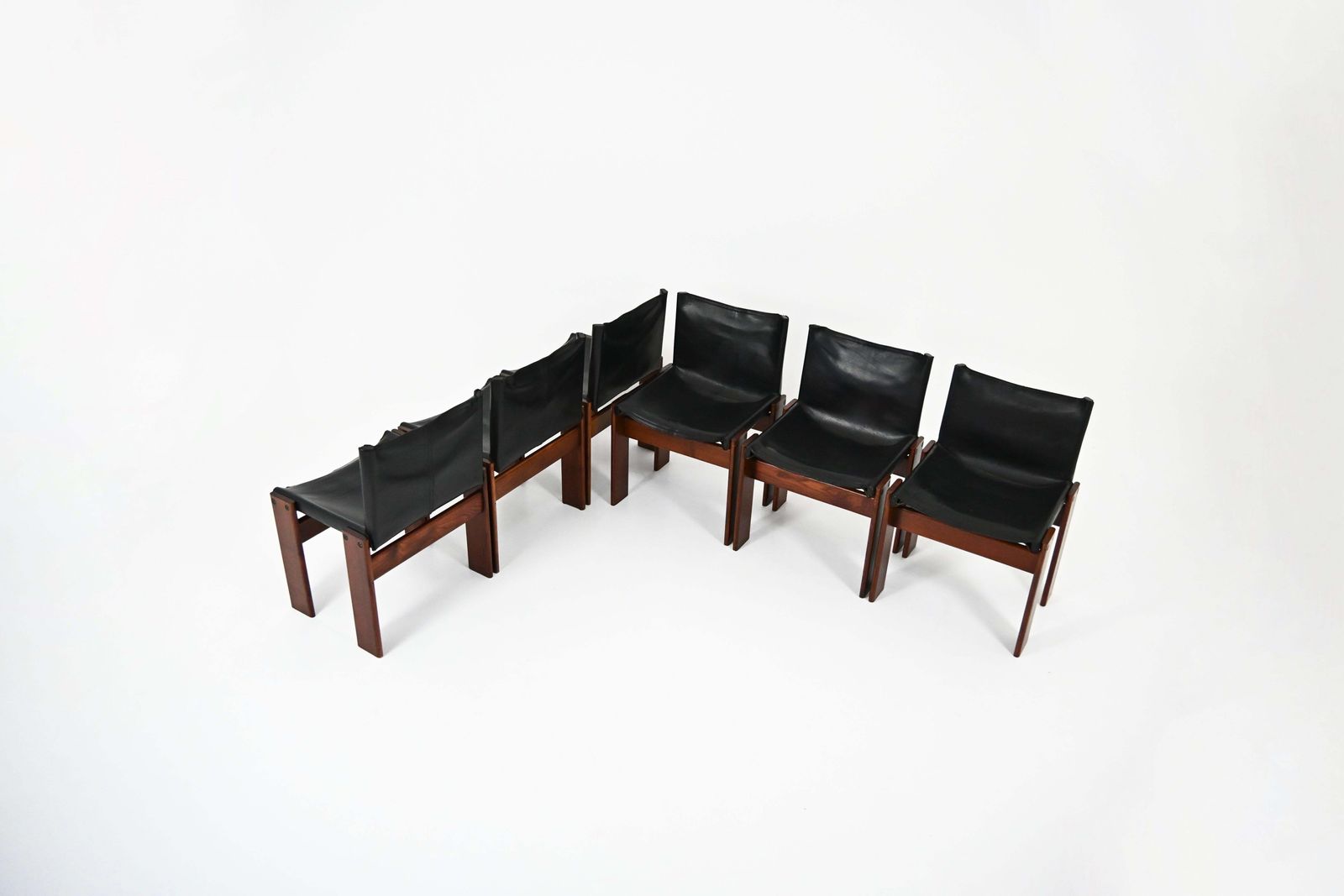 Monk Dining Chairs By Afra & Tobia Scarpa For Molteni, 1970s, Set Of 6 photo for sale