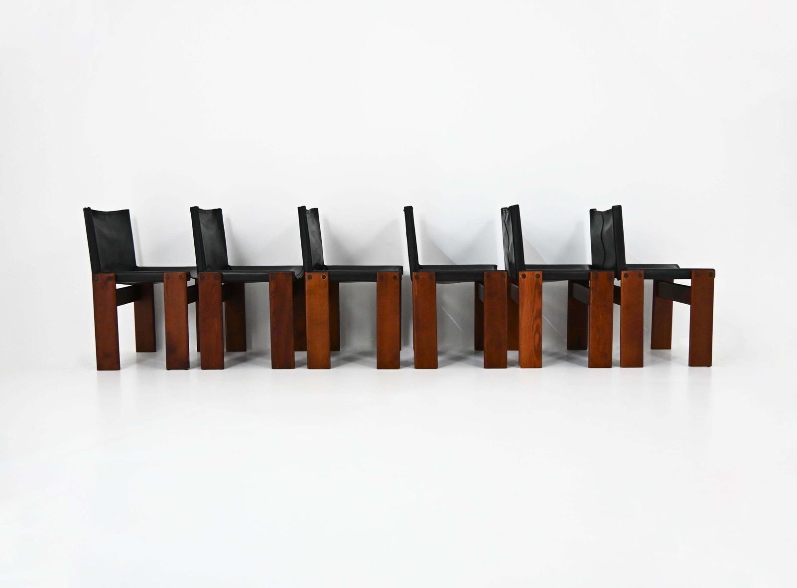 Monk Dining Chairs By Afra & Tobia Scarpa For Molteni, 1970s, Set Of 6 photo 8669.0