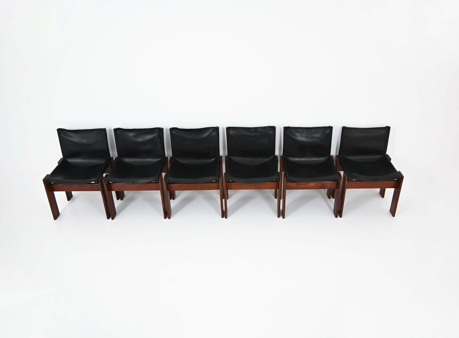 Monk Dining Chairs By Afra & Tobia Scarpa For Molteni, 1970s, Set Of 6 photo vintage