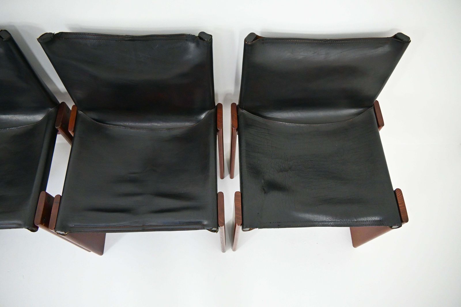 Furniture Monk Dining Chairs By Afra & Tobia Scarpa For Molteni, 1970s, Set Of 6 photo