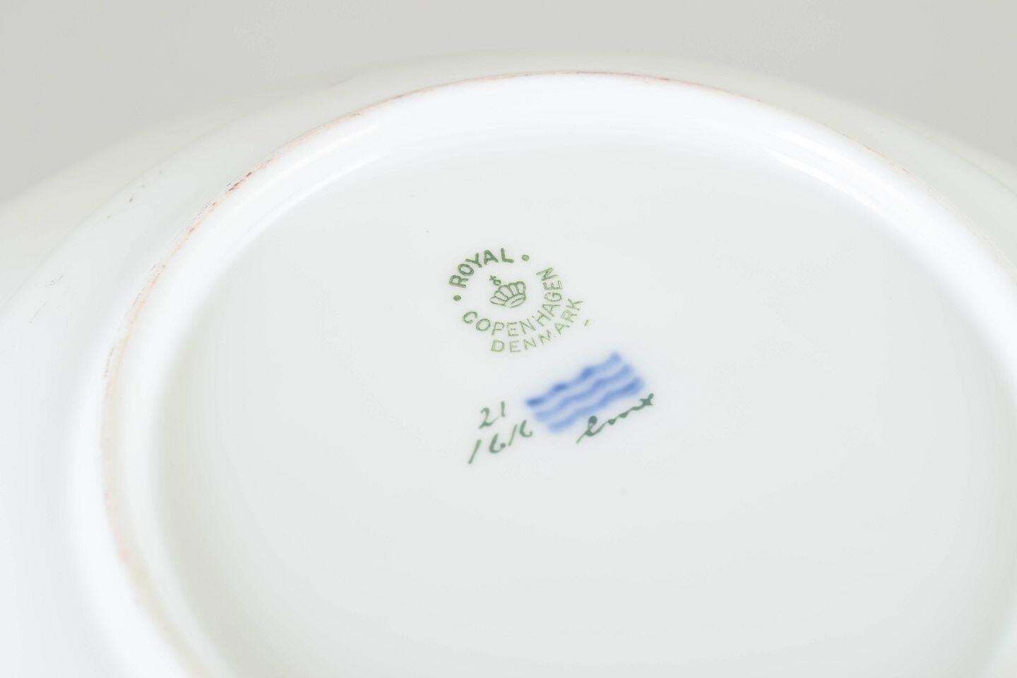 Royal Copenhagen Saxon Flower. Set van vier diepe borden in porselein. Jaren 1960 photo Woonaccessoires