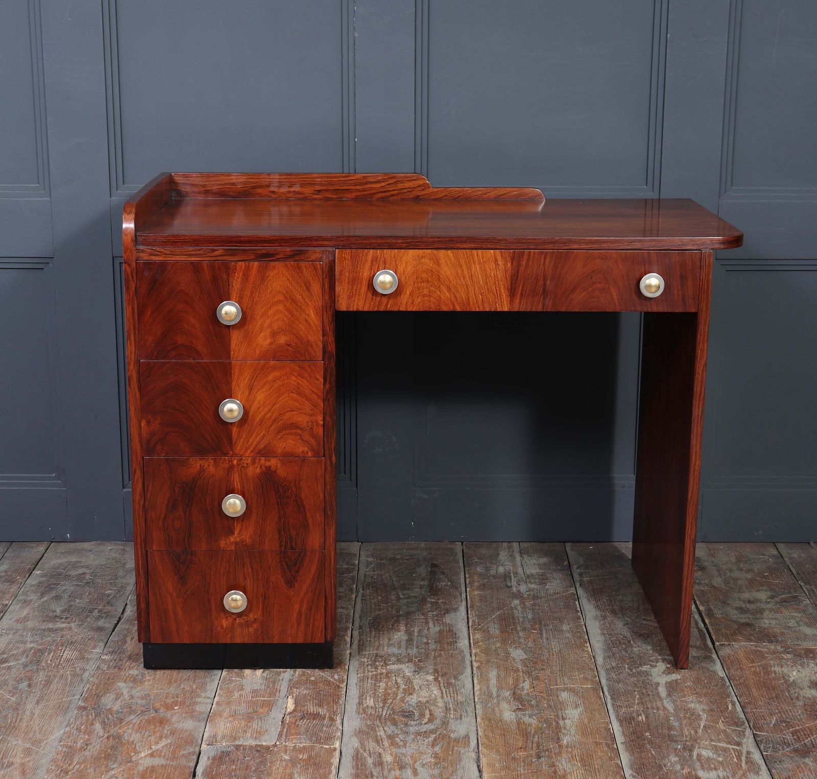 French Art Deco Single Pedestal Desk photo 1550.0