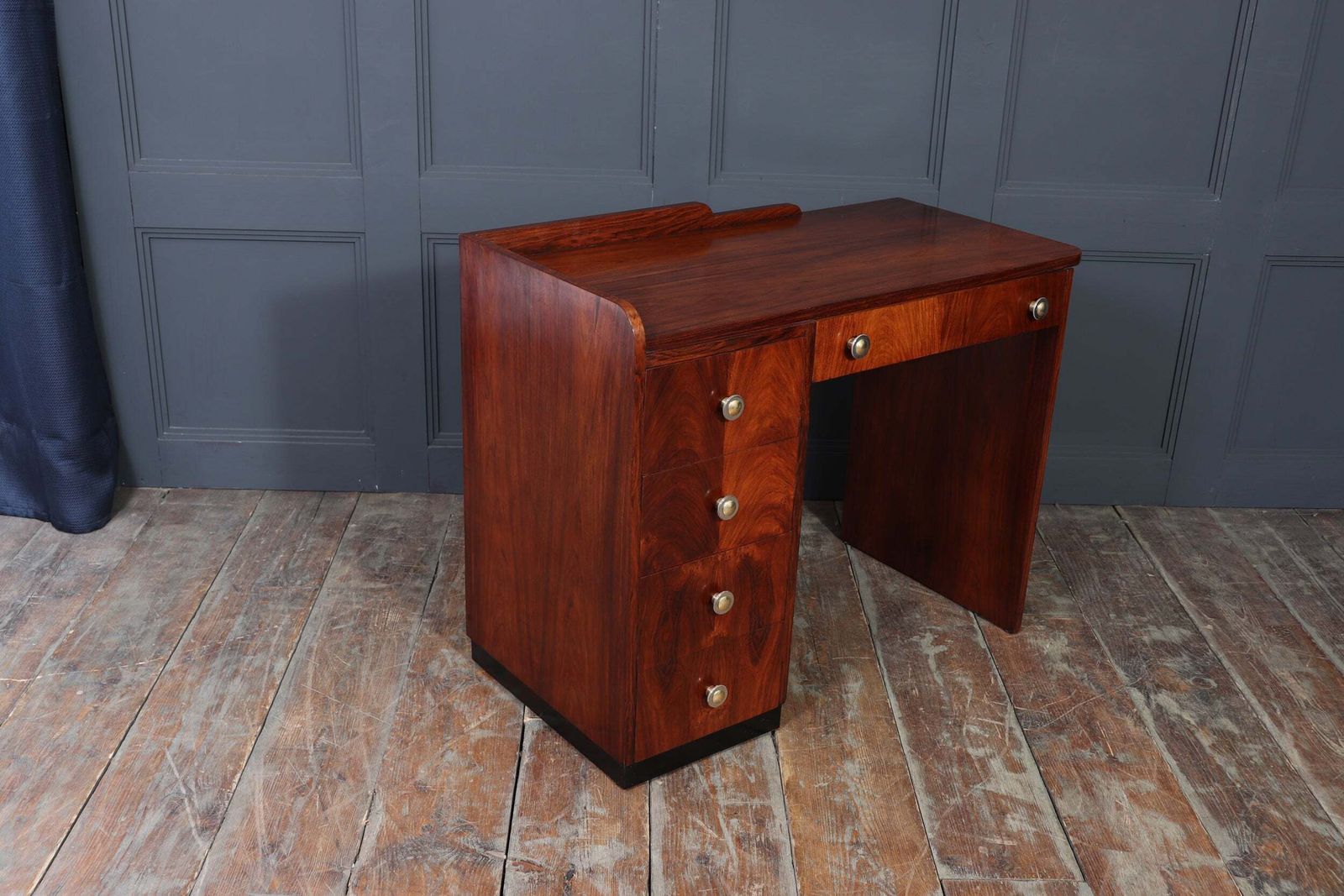 photo furniture French Art Deco Single Pedestal Desk