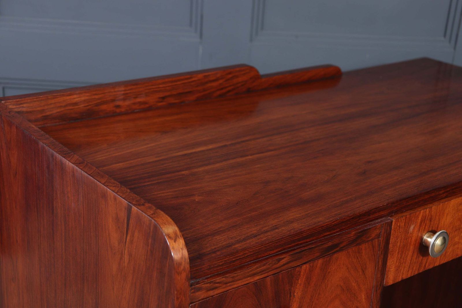 Furniture French Art Deco Single Pedestal Desk photo