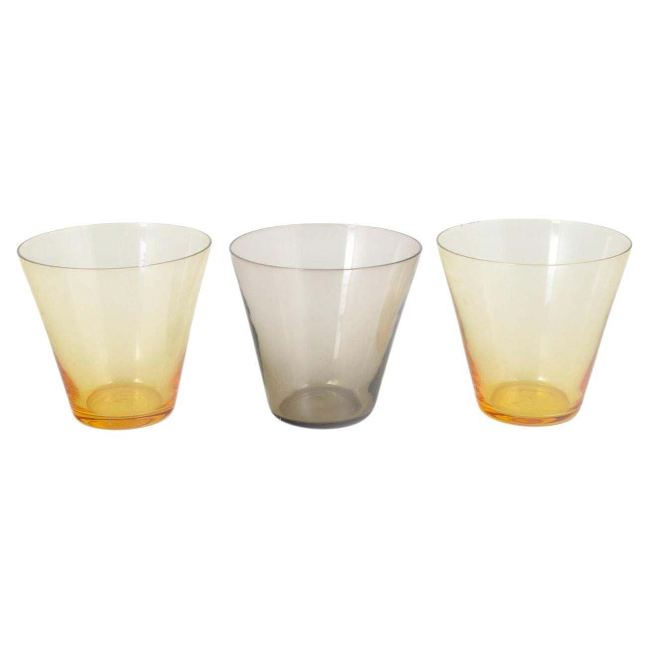 Ensemble de trois petits verres « Kimara » Nuutajärvi Notsjö, mod. 2744, par Kaj Franck