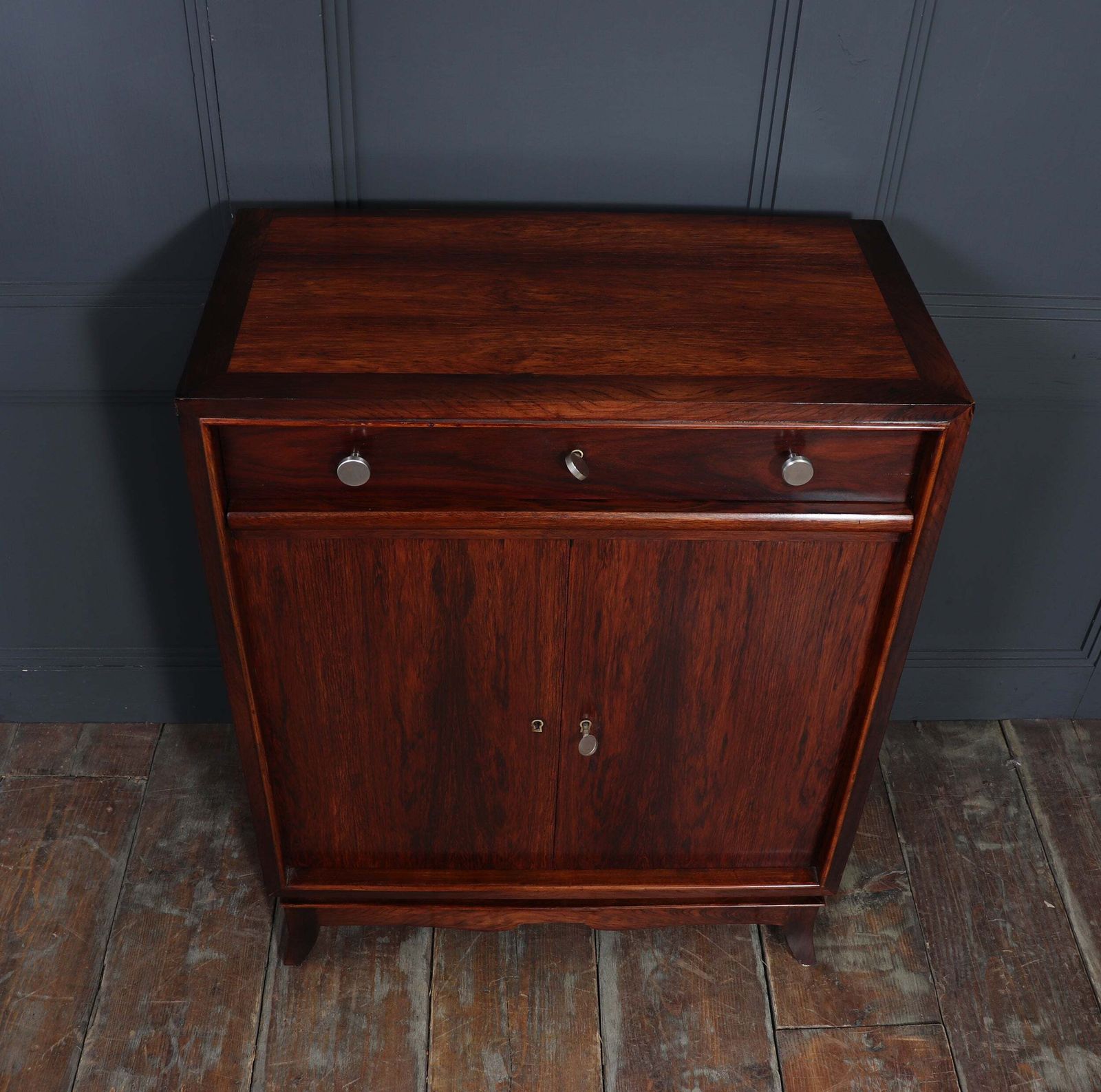 French Art Deco Rosewood Cocktail Cabinet photo vintage