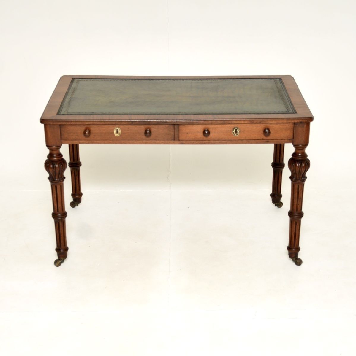 Antique William IV Walnut Partners Writing Table / Desk photo furniture