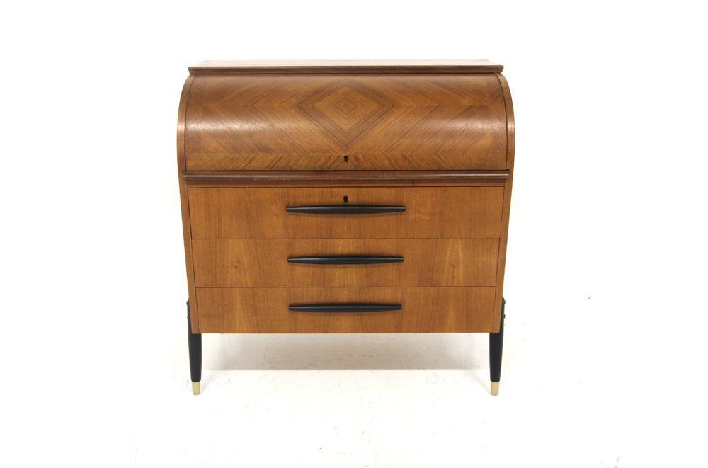 Secrétaire scandinave en teck, Bröderna Gustafssons, Suède, 1950 photo furniture