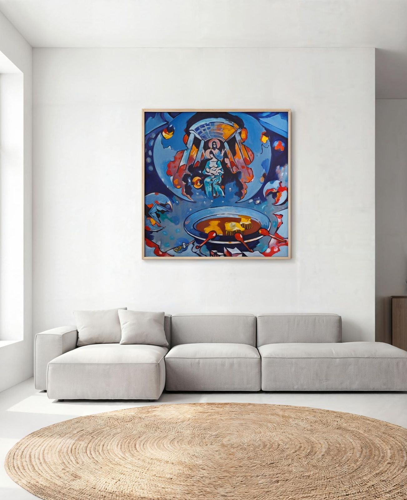 Honey Feast Of The Saviour. 1996. Oil On Canvas. 96/96 Cm photo vintage