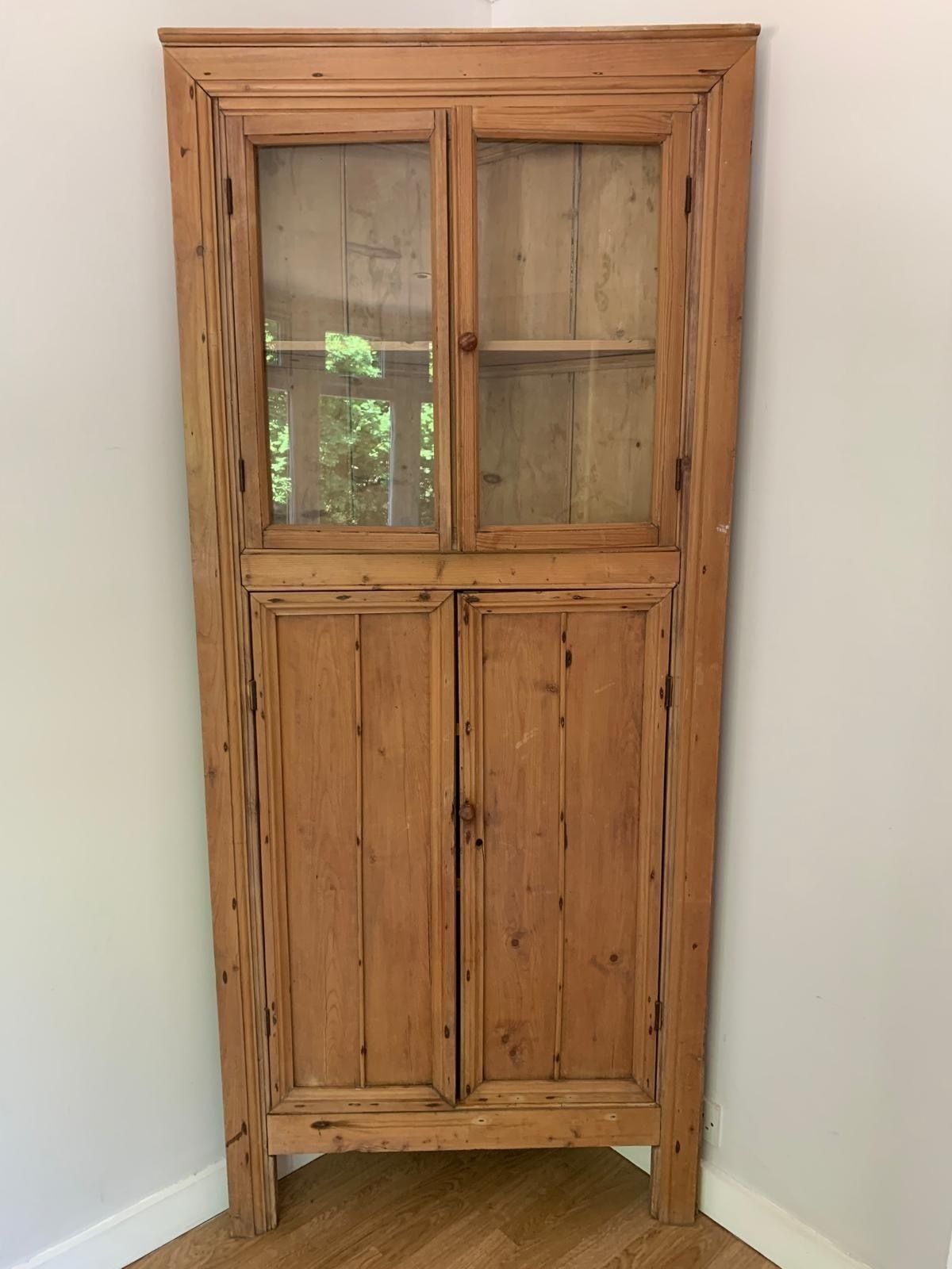 Victorian Pine Floor Standing Corner Cupboard photo furniture