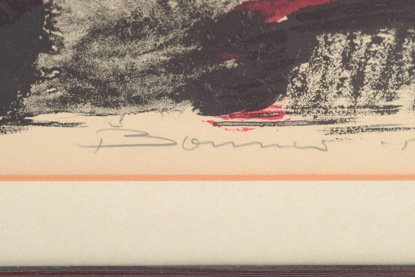 Olle Bonnier, Zweeds kunstenaar. Kleurenlitho. Abstracte compositie, 1957 photo 297.0