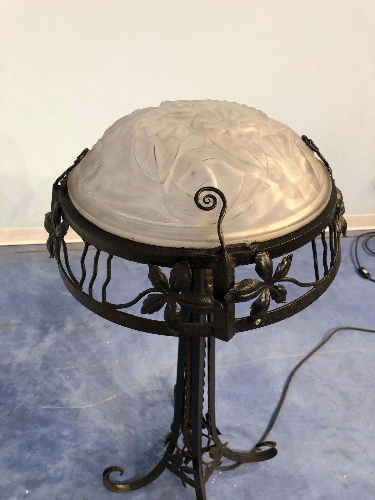 French Art Deco Floor Lamp By David Gueron Degue, 1930 photo 1144.0