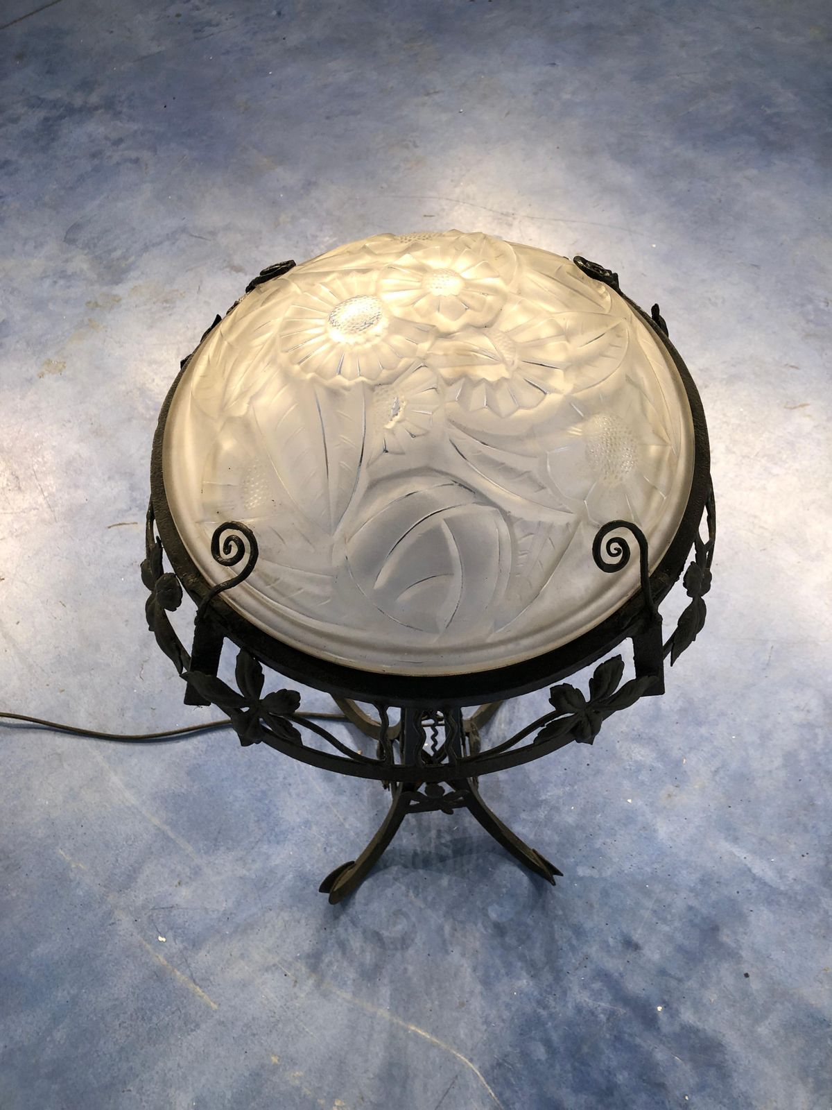 French Art Deco Floor Lamp By David Gueron Degue, 1930 photo buy