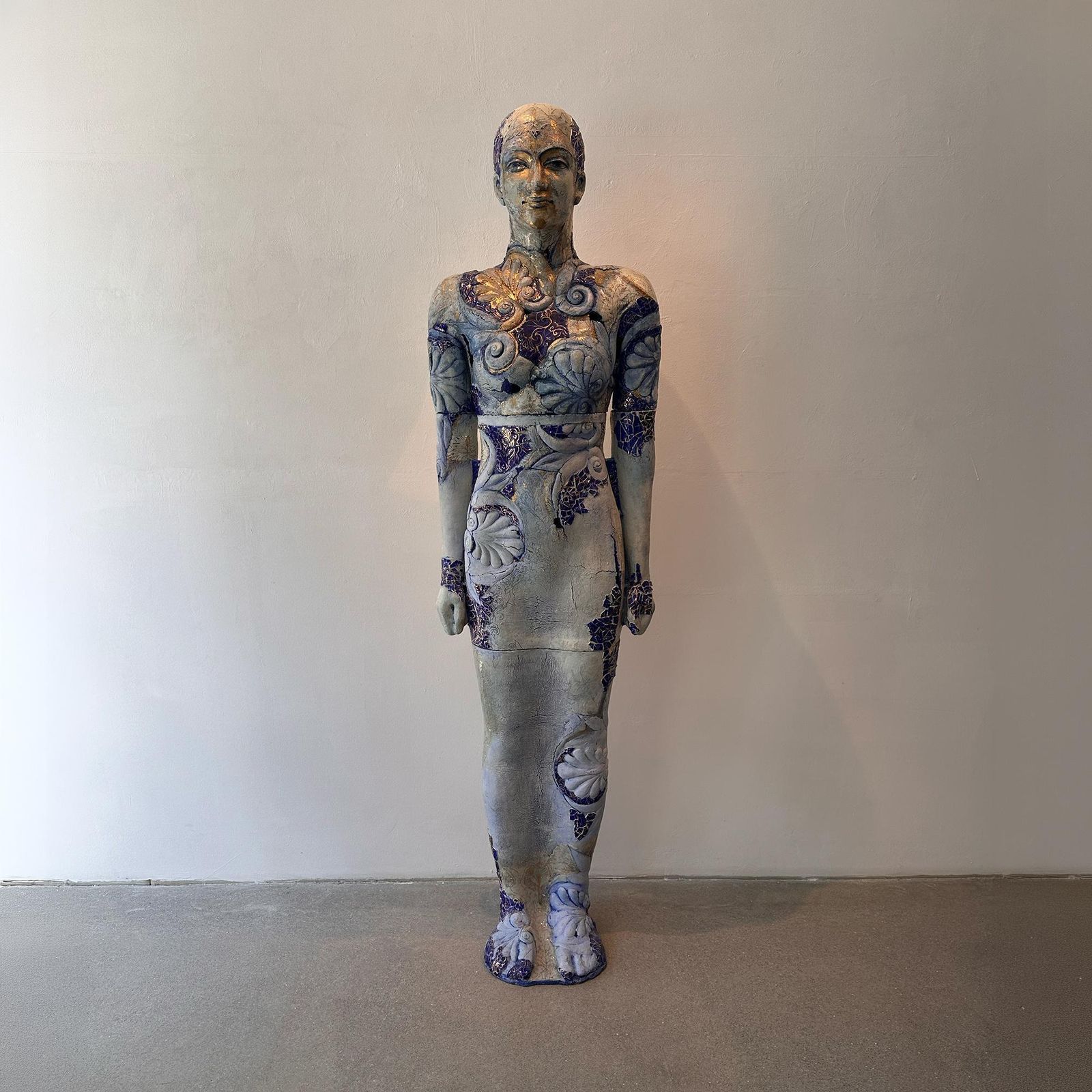 photo buy Life Size Unique Hand Painted Clay Sculpture, Modern Figurative Art, 2015s