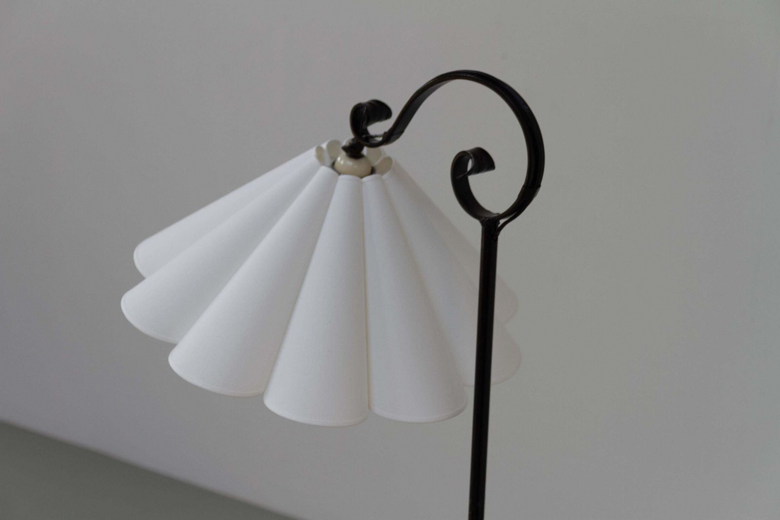 Danish Art Deco Tripod Floor Lamp In Wrought Iron, 1940s. photo 661.0