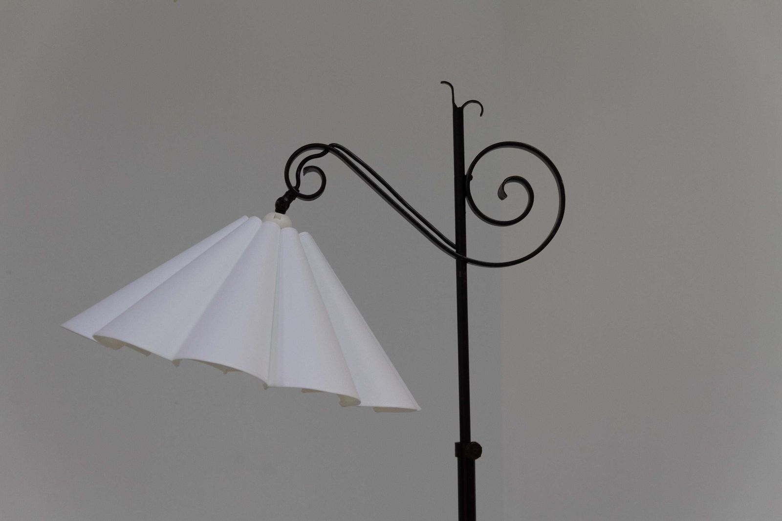 Danish Art Deco Tripod Floor Lamp In Wrought Iron, 1940s. photo Lighting