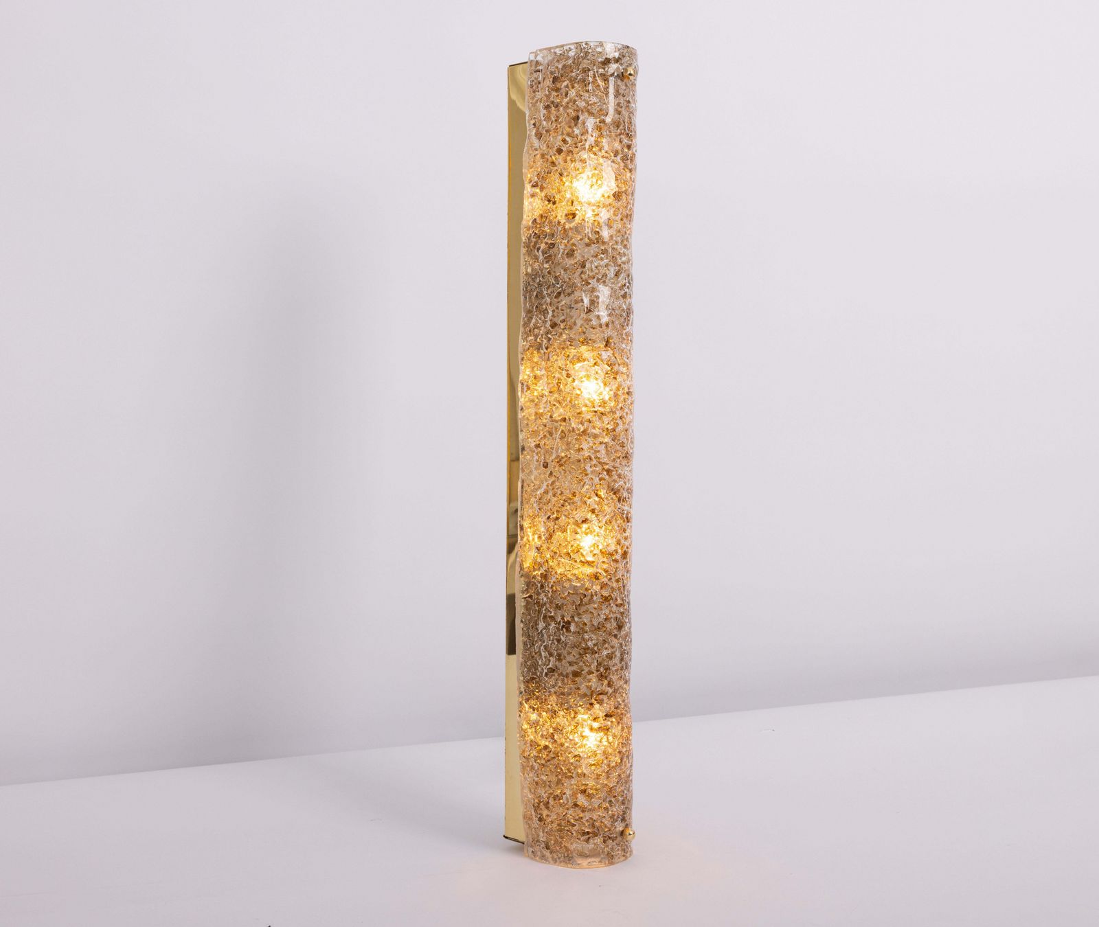 1 van 4 wandlampen met donker Murano-glas van Hillebrand, Duitsland, jaren 1970 photo 925.0
