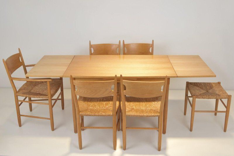 Extending Table In Ash Wood By Charlotte Perriand, 1960