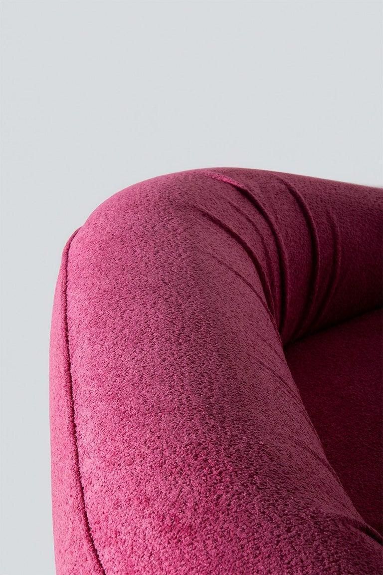 Italian Fluid Sofa Premiere In Pink Bouclé By Adriano Piazzesi photo 6870.0