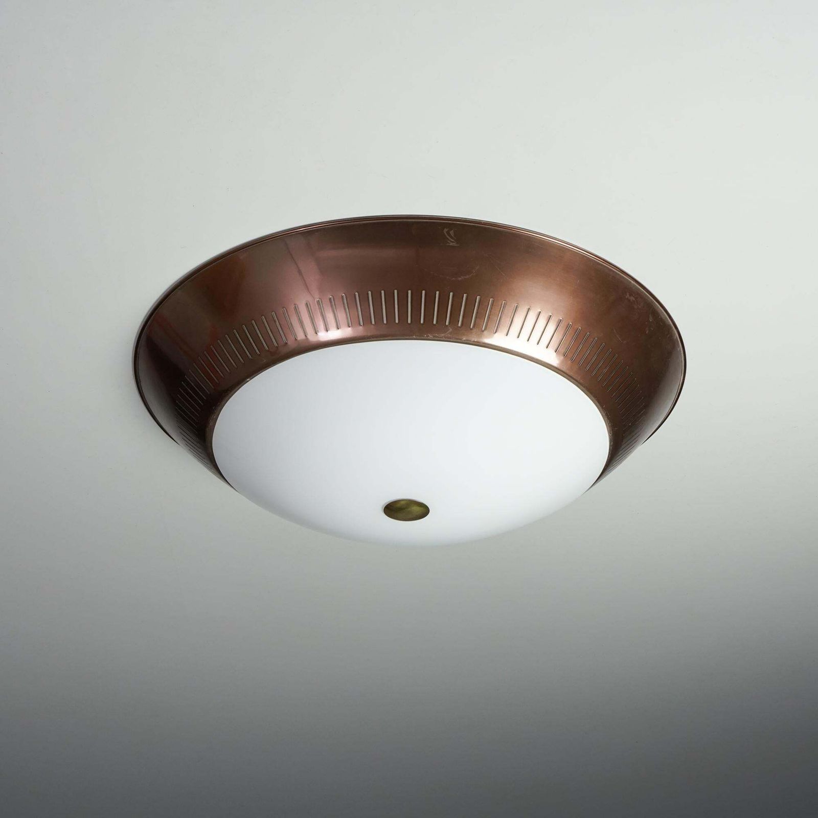 Scandinavian Modern Flush Mount, Lisa Johansson Pape, Orno Oy, 1950/1960s photo furniture