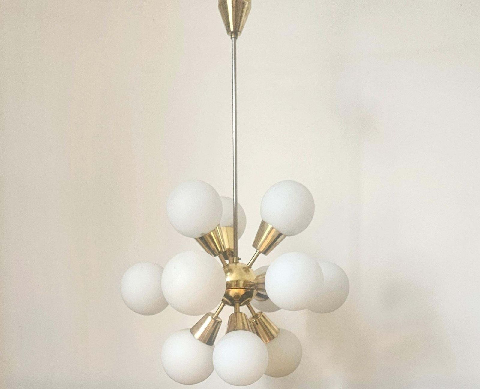Zeldzame mid-century Sputnik-kroonluchter, Kamenický Šenov, jaren 1970 photo for sale