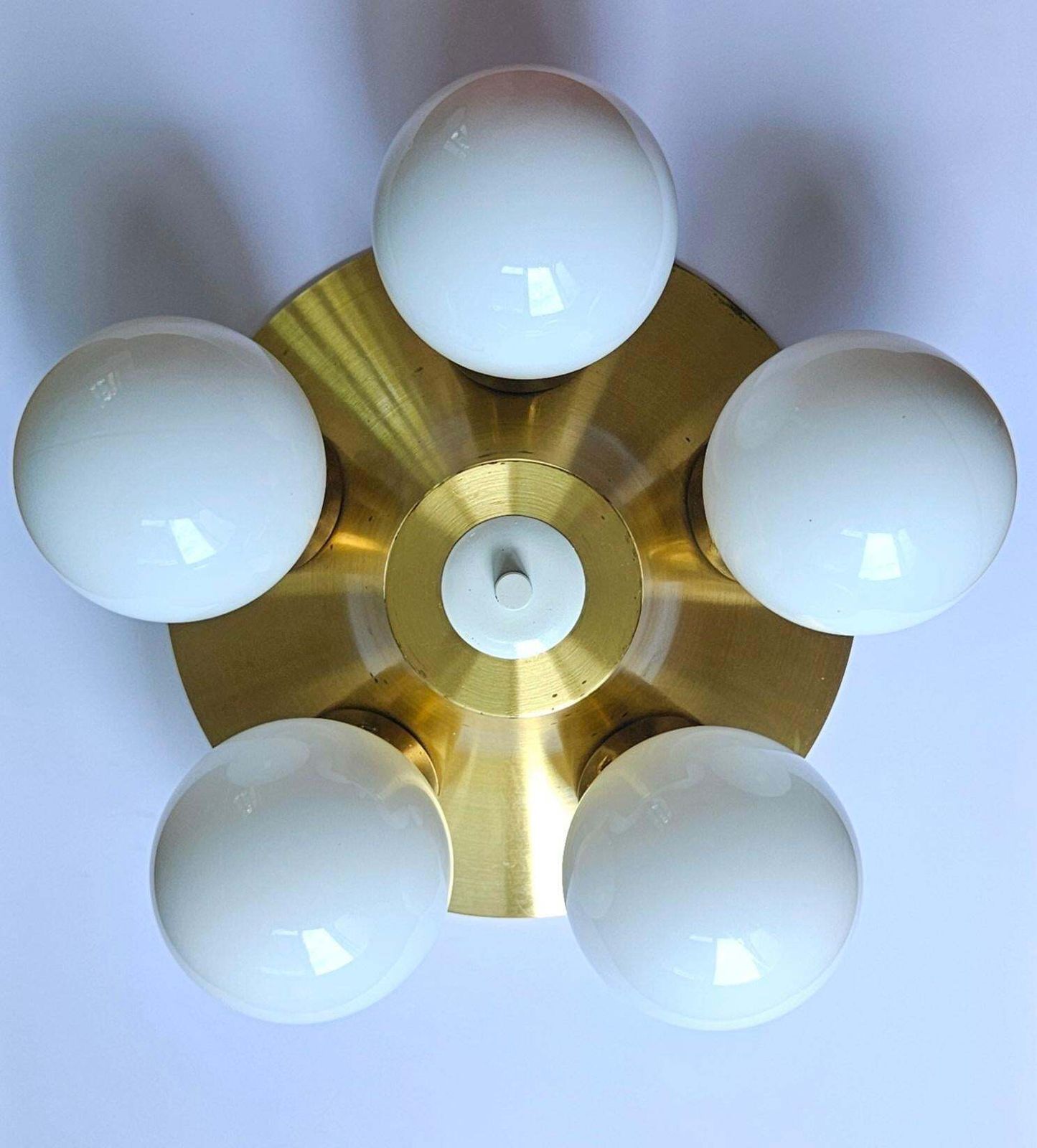 Rare Midcentury Flush Mount Sputnik, Space Age, 1970s photo vinterior