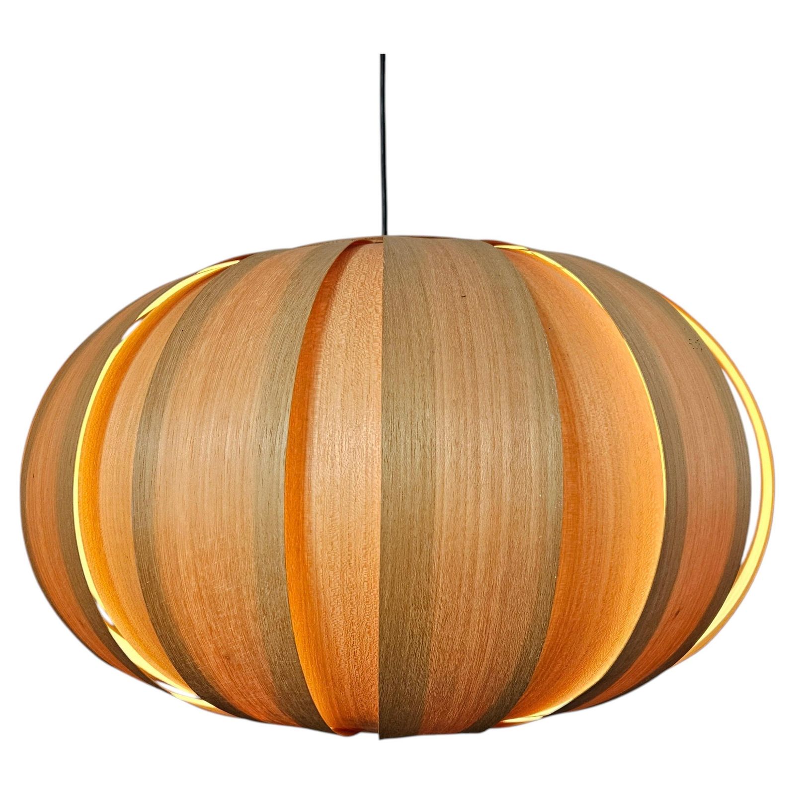 Grote fineren zeldzame mid-century hanglamp, Denemarken, jaren 1960