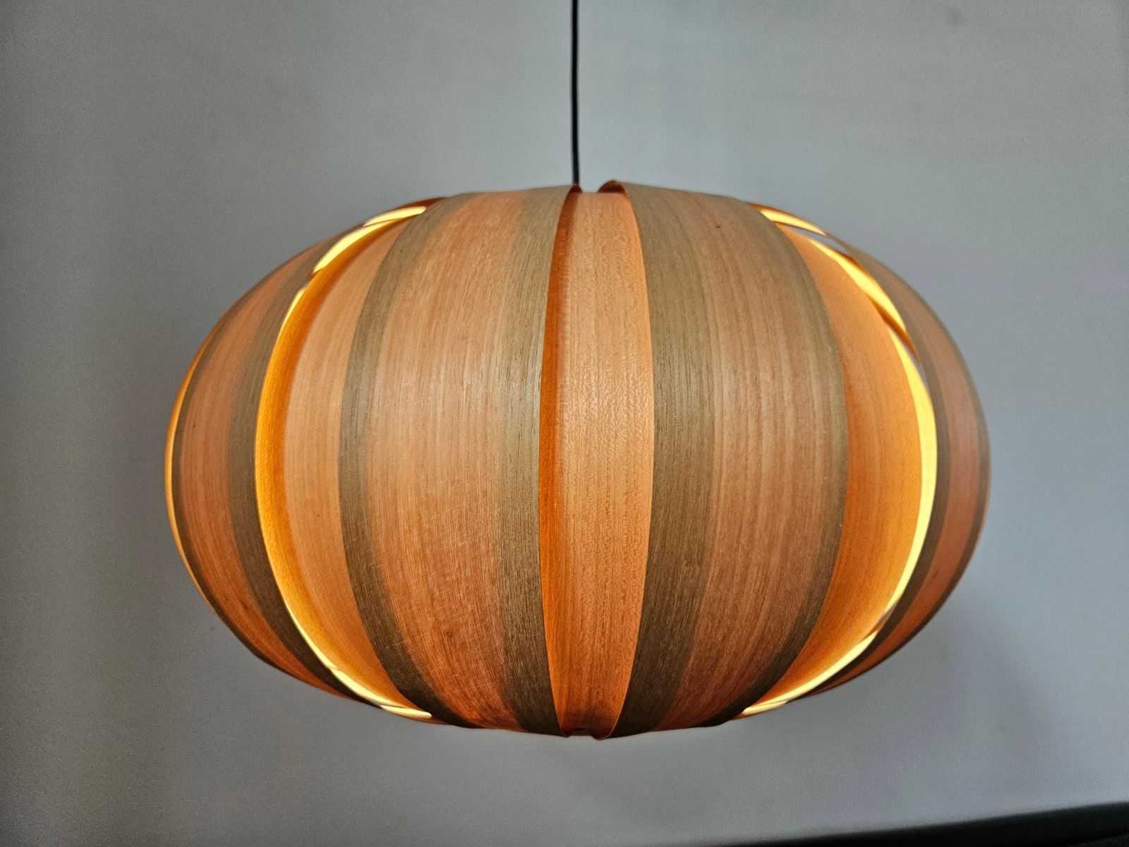 Verlichting Grote fineren zeldzame mid-century hanglamp, Denemarken, jaren 1960 photo