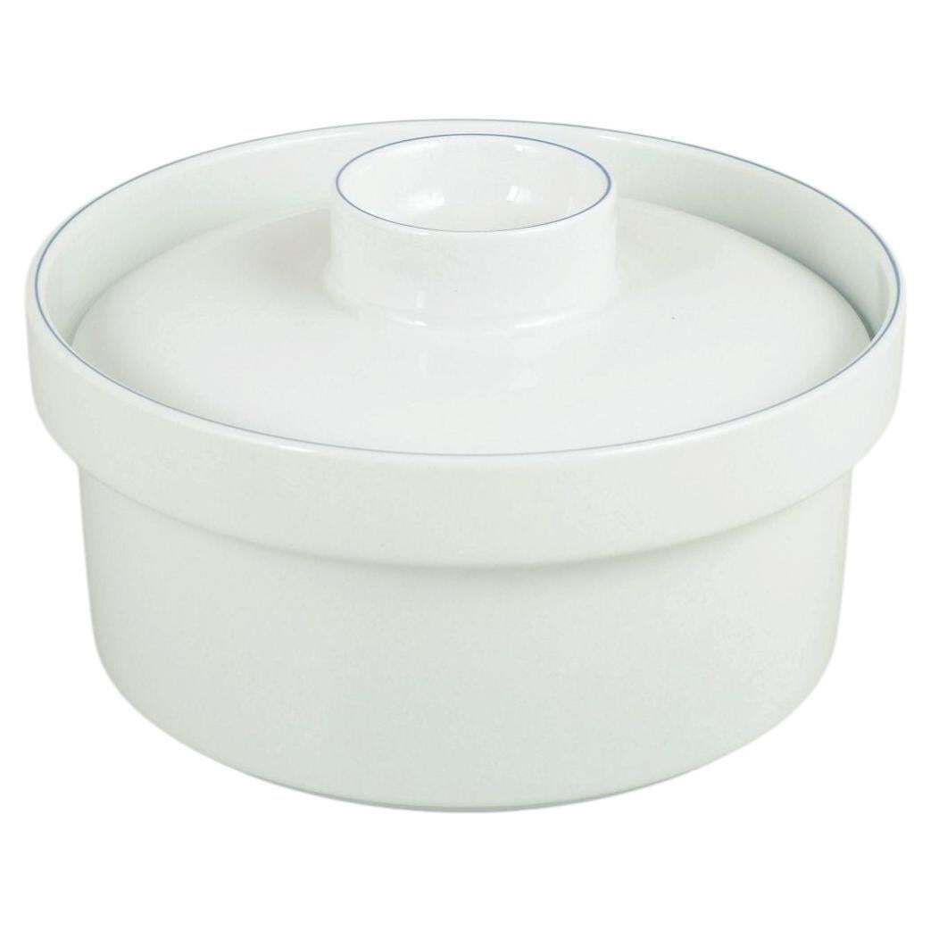 Grethe Meyer For Royal Copenhagen. Blue Line Lidded Tureen In Faience. 1992 1999