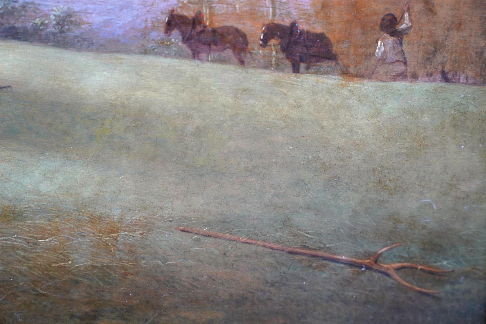 photo for sale Figures And Haycart In A Landscape   Figurative Old Master Art Oil Painting
